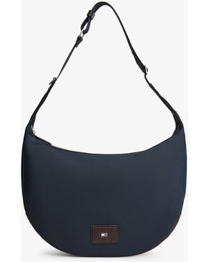 Tommy Hilfiger Heritage Logo Patch Slouch Crossbody Bag - Blue