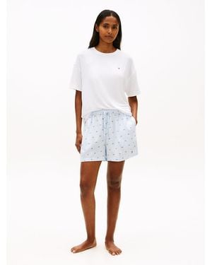 Tommy Hilfiger Essential T-Shirt And Shorts Pyjama Set - White