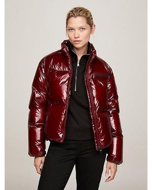 Tommy Hilfiger Glanzend New York Pufferjack - Rood