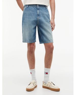 Tommy Hilfiger Jaimie Relaxed Straight Shorts With Linen - Blue