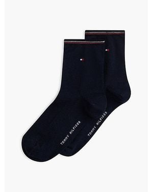 Tommy Hilfiger Pack De 2 Pares De Calcetines De Caña Baja Brillantes - Azul