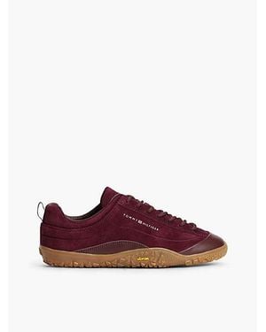 Tommy Hilfiger Suede Vibram Sole Zero Drop Trainers - Purple
