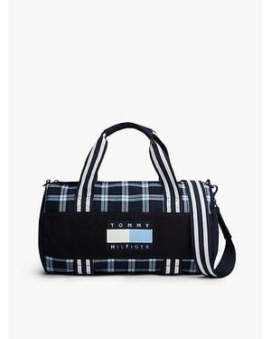 Tommy Hilfiger X Frgmt Check Duffel Bag - Blue
