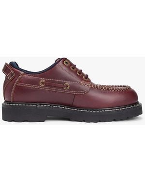Tommy Hilfiger Archive Leather Cleat Boat Shoes - Brown