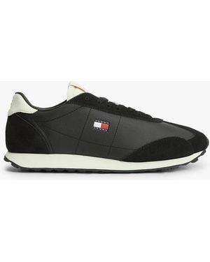 Tommy Hilfiger Retro Archive Runner Trainers With Leather - Black