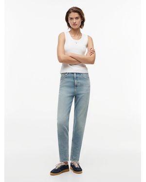 Tommy Hilfiger Ultra High Rise Tapered Mom Jeans - Blue