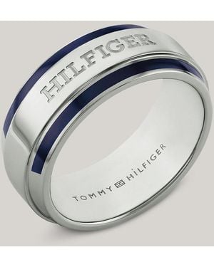 Tommy Hilfiger Stainless Steel Blue Enamel Ring
