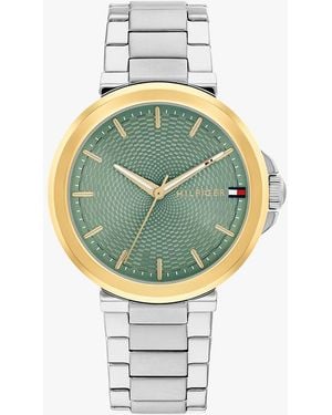 Tommy Hilfiger Montre À Maillons Et Cadran Vert - Métallisé