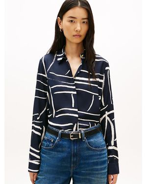 Tommy Hilfiger Regular Fit-Tone Button Shirt - Blue
