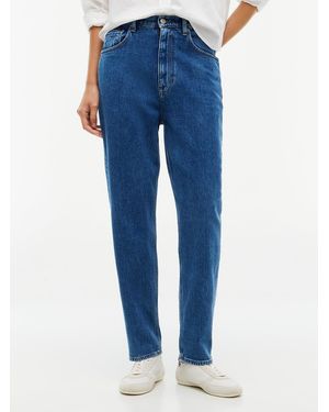 Tommy Hilfiger Ultra High Rise Tapered Mom Jeans - Blue