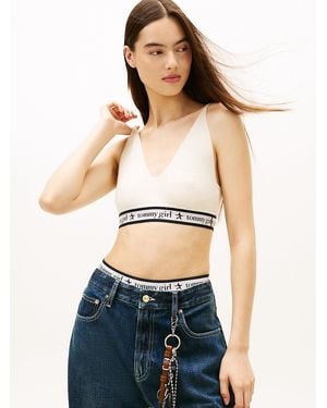 Tommy Hilfiger Tommy Girl Pure Wool Knit Bra Top - Blue