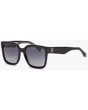 Tommy Hilfiger Th Monogram Polarised Square Sunglasses - White