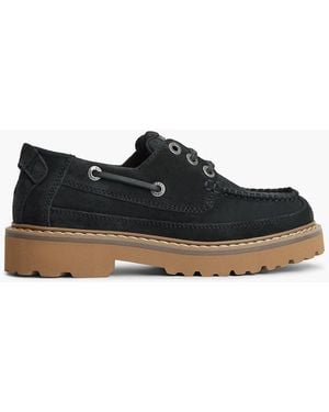 Tommy Hilfiger Archive Suede Cleat Boat Shoes - Black