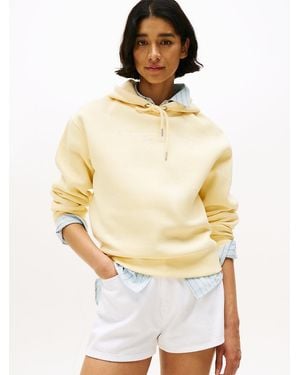 Tommy Hilfiger Logo Fleece Drawstring Hoody - Multicolour