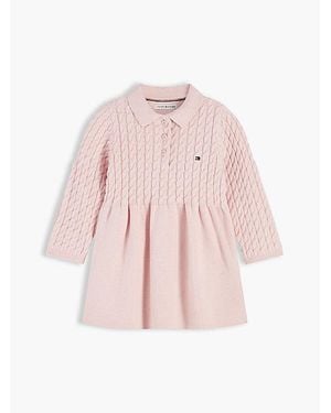 Tommy Hilfiger Polo Jumper Dress And Bloomers Set - Pink