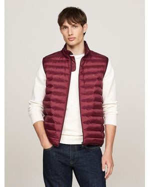 Tommy Hilfiger Water Repellent Packable Padded Vest - Red