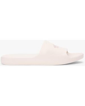 Tommy Hilfiger Wavy Flag Logo Slides - Natural