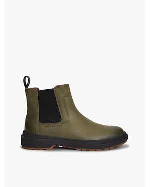Tommy Hilfiger Outdoor Warm Lining Leather Chelsea Boots - Green