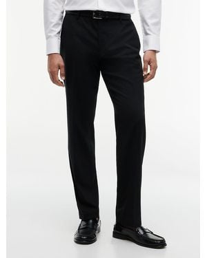 Tommy Hilfiger Tech Pressed Crease Wool Blend Trousers - Black