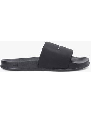 Tommy Hilfiger Logo Textured Pool Slides - White