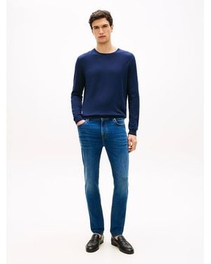 Tommy Hilfiger Bleecker Whiskered Five-Pocket Slim Jeans - Blue