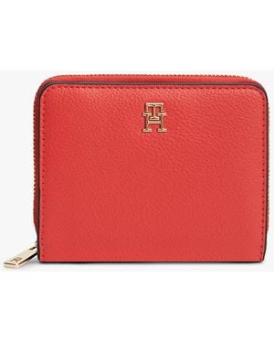 Tommy Hilfiger Hilfiger Icon Zip-Around Flap Wallet - Red