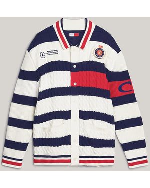 Tommy Hilfiger Tommy X Mercedes F1 X Cr Rugby Cardigan - Blue