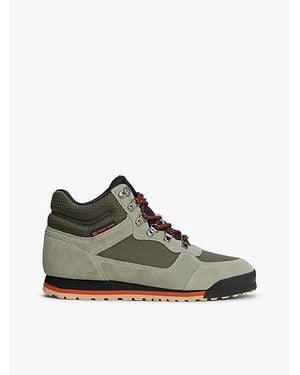 Tommy Hilfiger Botas De Ante Con Cordones Y Suela Dentada - Verde
