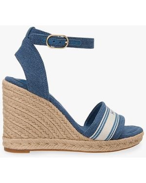Tommy Hilfiger Canvas Wedge Espadrilles - Blue