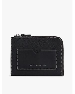 Tommy Hilfiger Leren Zip-Around Portemonnee - Zwart