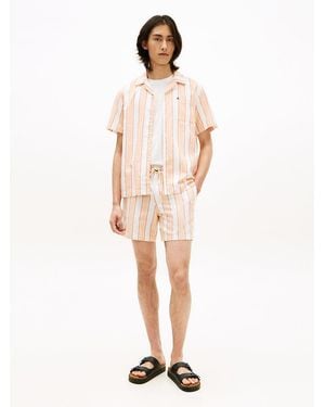 Tommy Hilfiger Dover Open Weave Dobby Regular Fit Shorts - Natural