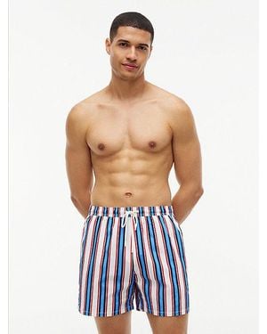 Tommy Hilfiger Essential Medium Lange Zwemshort Met Print - Blauw