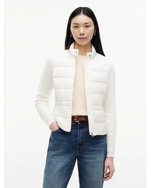 Tommy Hilfiger Mixed Texture Slim Lightweight Down Jacket - White