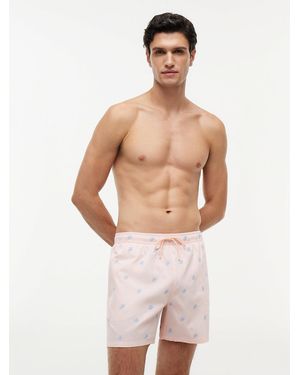 Tommy Hilfiger Ithaca Embroidery Mid Length Swim Shorts - White