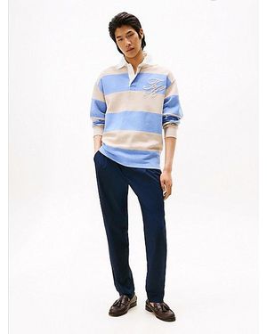 Tommy Hilfiger Pantalón Harlem Cónico Performance De Sarga - Azul