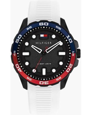 Tommy Hilfiger Orologio Con Lunetta Iconica E Cinturino - Nero