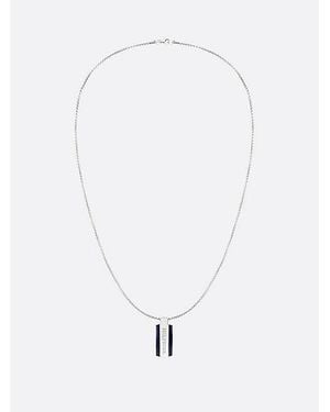 Tommy Hilfiger Stainless Steel Enamel Pendant Necklace - White