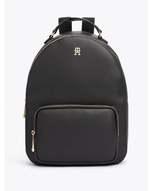 Tommy Hilfiger Zaino Th Soft Logotape Backpack - Black