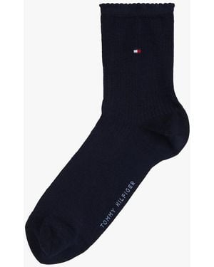 Tommy Hilfiger 1-pack Ribbed Short Socks - Blue