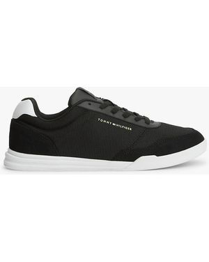 Tommy Hilfiger Mixed Texture Low Profile Cupsole Trainers - Black