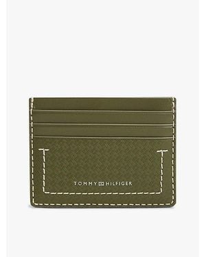 Tommy Hilfiger Leren Creditcardhouder Met Vlag - Groen