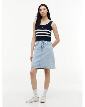 Tommy Hilfiger Minifalda Vaquera Claire - Azul