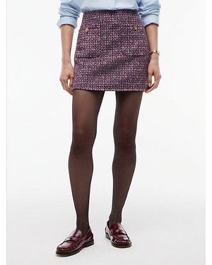 Tommy Hilfiger Falda Corta En Mezcla De Lana Con Botones Dorados - Azul