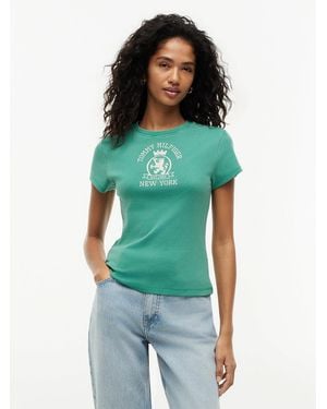 Tommy Hilfiger Washed Crest Slim T-Shirt - Green