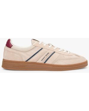 Tommy Hilfiger The Greenwich Suede Logo Trainers - Pink