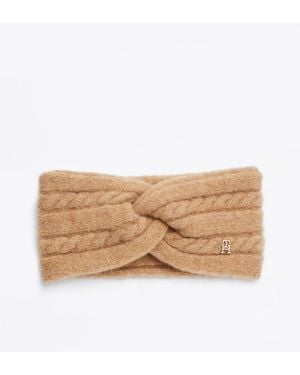 Tommy Hilfiger Cable Knit Headband With Alpaca - Natural