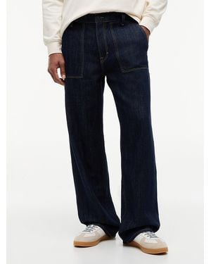 Tommy Hilfiger Jaimie Relaxed Straight Utility Jeans - Blue