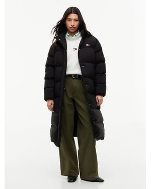 Tommy Hilfiger Down Longline Alaska Puffer Coat - Blue