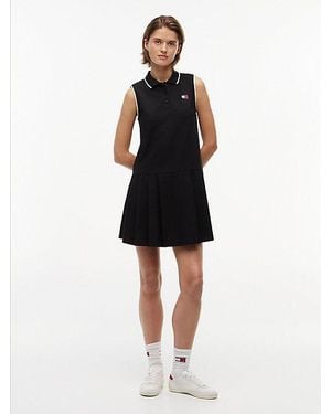 Tommy Hilfiger Tommy Badge Mini-Polokleid Aus Piqué - Schwarz
