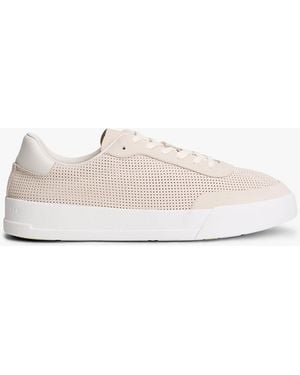 Tommy Hilfiger Ventilation Detail Leather Court Trainers - White